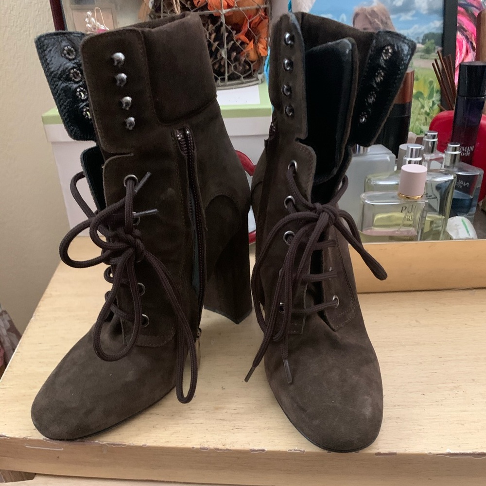 Dark Brown high heeled boots